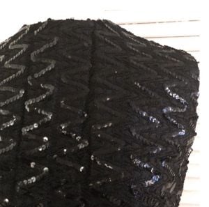 1960’s Black Sequin Sleeveless Top, Small - Fashionconservatory.com
