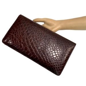 Vintage 70s Genuine Alligator Shoulder Bag | Convertible Clutch | Souvenir Exotic Leather Purse