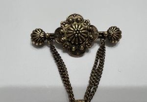 Victorian Revival brooch with dangling locket  - Fashionconservatory.com
