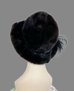 Vintage 70s Brown Mink Brimmed Hat, The Fur Vault - Fashionconservatory.com