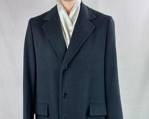 Vintage Black Mongolian Cashmere Overcoat by Barron Anderson - Fashionconservatory.com