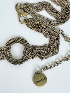 Vintage Calvin Klein Brushed Gold Chain Belt