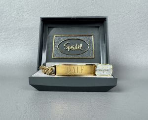 Mid-Century Speidel ID Bracelet, Goldtone DALE, Original Box