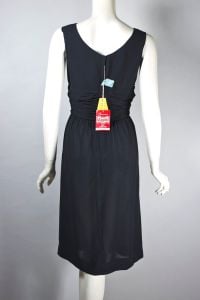 Deadstock vintage black sequins sleeveless cocktail dress 1960s - Fashionconservatory.com