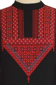 1970s Black Hand Embroidered Ethnic Kaftan Maxi Dress,  Size XS - Fashionconservatory.com