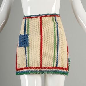 1930s Apron Depression Era Half Apron Knit Crochet Cooking Gift - Fashionconservatory.com