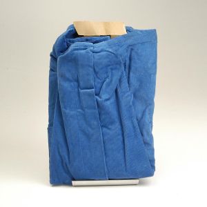 Medium 1950s Deadstock Shirt Rockabilly Blue Corduroy Loop Collar Mid Century Long Sleeve - Fashionconservatory.com