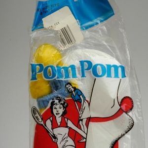 1970s Blue and Yellow Pom-Pom Tennis Socks - Fashionconservatory.com