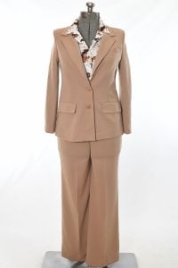 70s Tan 4 Piece Wide Lapel Pants Suit Set - Fashionconservatory.com