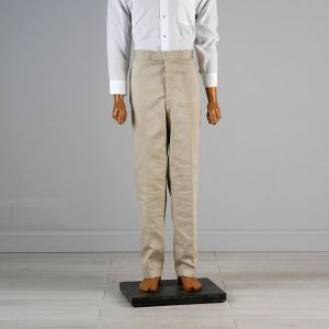 1950s Mens Pants Washington Dee Cee Cream Slacks  - Fashionconservatory.com