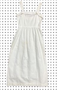Mid Century White Textured Cinched Waist Dress