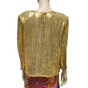Gold Sequin Tunic Top - Fashionconservatory.com