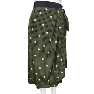 1980s Vintage Escada Silk Skirt Polka Dot Margaretha Ley 36