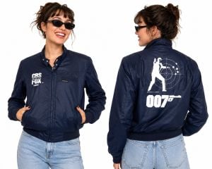 1980s Licensed James Bond 007 CBS Fox Video Promotional Jacket - Fashionconservatory.com