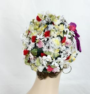 Vintage 60s Floral Cloche Hat by Rosamonde - Fashionconservatory.com