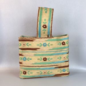 70s Crewel Oversized Handbag or Tote Bag, Handmade 