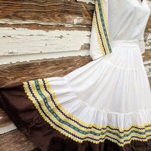 Rare Vintage 1950s Rickrack Patio Dress Set Made in Old Santa Fe by Ganscraft - Fashionconservatory.com