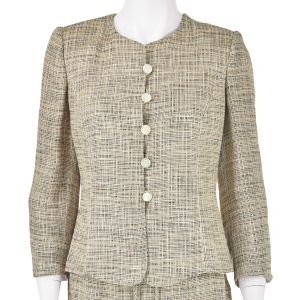 GIORGIO ARMANI COLLEZIONI Vintage Linen Blend Suit, Looks Like Raw Silk, US 2-4 - Fashionconservatory.com