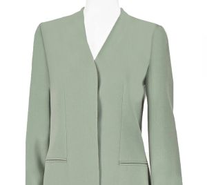 GIORGIO ARMANI Vintage Sage Green 4-Season Wool Skirt Suit, Size US 2, XS - Fashionconservatory.com