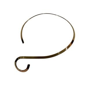 70s 80s Avant Gardé Gold Swirl Choker Necklace  - Fashionconservatory.com