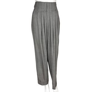 Vintage 1980s Gianni Versace Pants Ladies Pleated Wool Italian Size 44