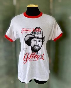 Collectible 1980 ''URBAN COWBOY'' Gilley's Western Cowboy Ringer Tee Shirt - Fashionconservatory.com