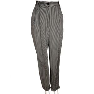 Vintage 1980s Genny Pants Ladies Striped Wool Blend Size 8