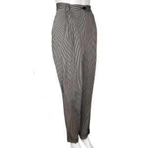 Vintage 1980s Genny Pants Ladies Striped Wool Blend Size 8 - Fashionconservatory.com