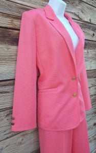 Vintage 1960s Pink Powersuit by Graff California Wear - Fashionconservatory.com