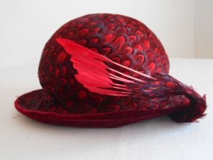 Red Feathers  with Wing - Fashionconservatory.com