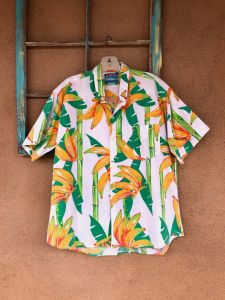 1990s Club Med Hawaiian Shirt Sz L Mens 44 46