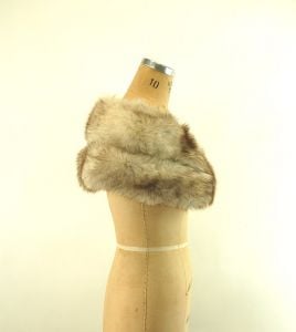1950s fox fur wrap stole wedding bridal wrap - Fashionconservatory.com