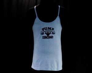 Men's XXS Tank Top - Pump Iron Sleeveless Old School Athletic T Shirt - Body Builder Weight Room 