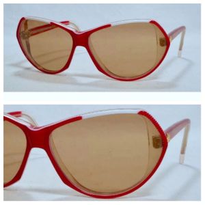 Vintage 1970s Jean Louis Scherrer Red Sunglasses Made in France