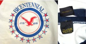 Vintage 70s Bicentennial 1976 Sweatshirt | Short Sleeve Pullover T Shirt | Fits XS/S - Fashionconservatory.com