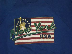 80s 90s NYC Sweatshirt | Made USA New York City Statue of Liberty Flag Destination Souvenir  - Fashionconservatory.com