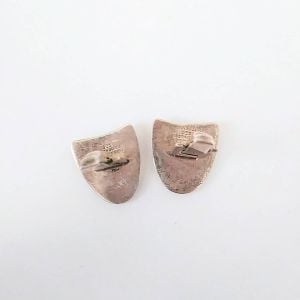 Mid Century Mexican Sterling Silver Comedy Tragedy Mens Cufflinks Marked JSC - Fashionconservatory.com