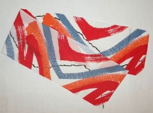 70s Neck Scarf Pussy Bow Bold MOD Hair Scarf | 53'' x 9.25''