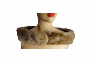 Mink Fur Collar Vintage 50s Beige Honey Mink Scarf Genuine Fur by Singer & Lucas - Fashionconservatory.com