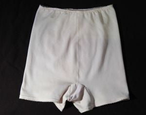 1970s Panty Girdle - Pale Pink Satin Spandex Vintage Foundation Support Wear Shapewear Shiny Panties - Fashionconservatory.com