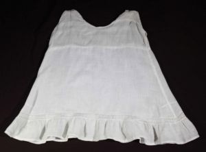 Antique Baby Chemise - Fine Cotton White Toddler's Slip with Greek Key Lace - Size 2T 18-24 Months  - Fashionconservatory.com