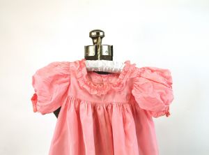 1930s girls dress pink taffeta flower girl dress Easter dress Size 4 - Fashionconservatory.com