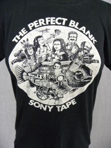 70s Rare Sony Video T Shirt w/Pop Art Graphic | Screen Stars Paper Thin - Fashionconservatory.com