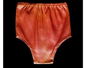 40s Boys Swim Shorts - Size 4T 5T 6 - 1940s 50s Boy's Tan Stretch Satin Swim Brief - NOS Deadstock - - Fashionconservatory.com