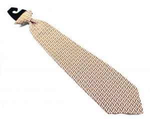 70s Men's Tie - 1970s Geometric Chevrons Necktie - Wide Width 70's Superba Label - Clip On Mens Tie 