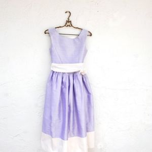 Lavender Silk Dress, Flower Girl Dress, Girls Summer Dress, Lavender Wedding, Recital Dress