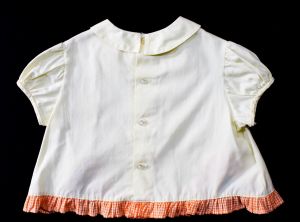 1950s Baby's Summer Dress - Chicken Novelty Gingham 50s 60s Infant's Frock - Size 18 Months Girl  - Fashionconservatory.com