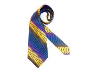 70s Optical Illusion Stripe MOD WIDE Tie | Olga Marina Neck Tie | Men Women | 4.25'' wide