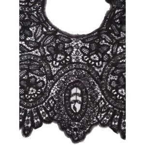 Victorian Black Lace Collar - Antique Hand Made Lace - Fashionconservatory.com