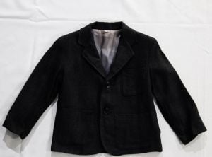 Size 4 1950s Boy's Suit - Charcoal Gray Jacket & Pant Set - 50s Early 60s Boys 4T Sunday Best Outfit - Fashionconservatory.com